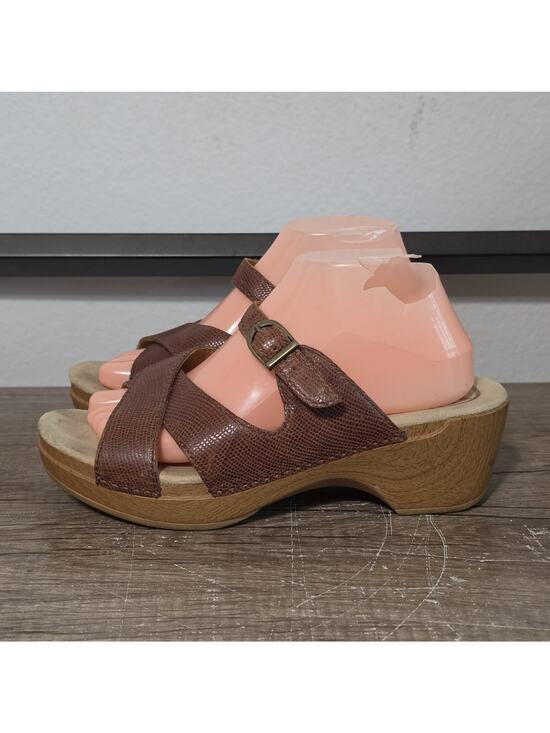 Dansko Shoes - Dansko Sela Women's Comfort Wedge Sandals Clogs Size 40 (9.5-10) Brown